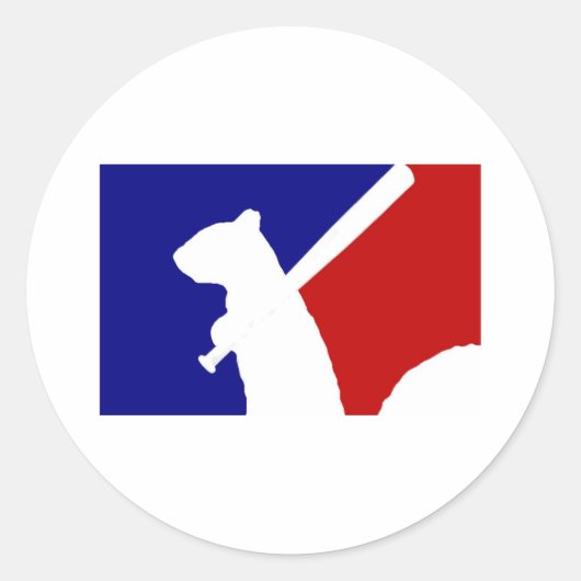 Angry Squirrel Ronde Sticker (Voorkant)