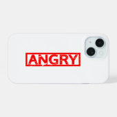 Angry Stamp iPhone 15 Case (Achterkant horizontaal)