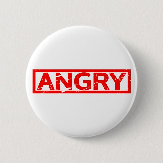 Angry Stamp Ronde Button 5,7 Cm (Voorkant)