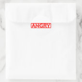Angry Stamp Ronde Sticker (Tas)