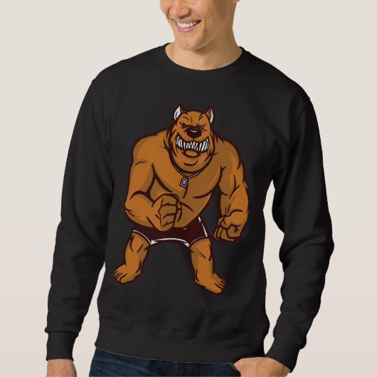 Angry Strong Pitbull Trui (Voorkant)