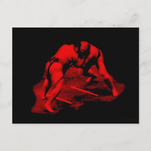 "Angry Sumo" — Briefkaart (Voorkant)