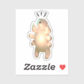 Angry tardigrade sticker (Vel)