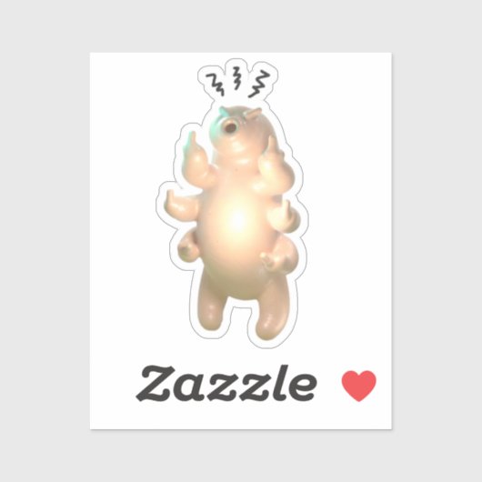 Angry tardigrade sticker (Vel)