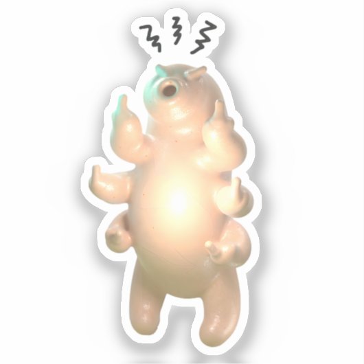 Angry tardigrade sticker (Voorkant)