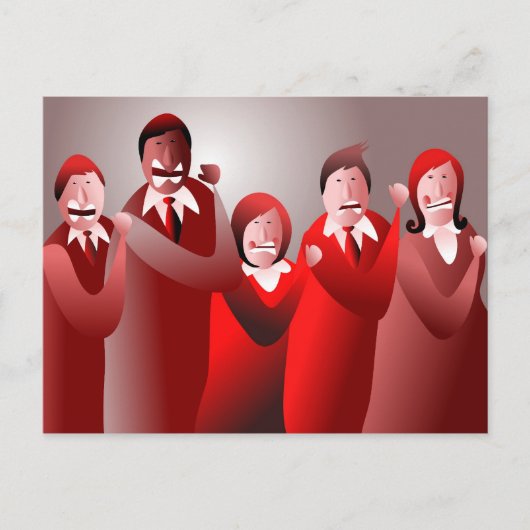 Angry Team Briefkaart (Voorkant)