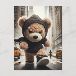 Angry Teddy Bears Stormen NYC Briefkaart
