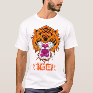 Angry Tiger Head T-shirt