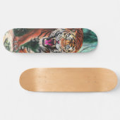 Angry Tiger in het Oerwoud Persoonlijk Skateboard (Horizontaal)