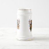 Angry tijger in tongen vlam bierpul (Center)