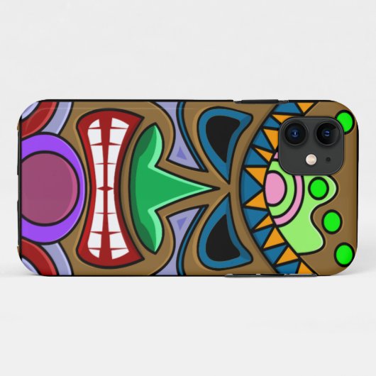 Angry Tiki Case-Mate iPhone Case (Achterkant (horizontaal))