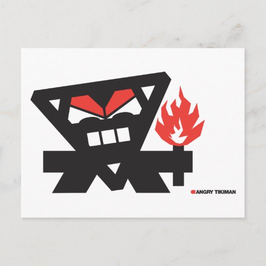 Angry Tikiman Briefkaart (Voorkant)