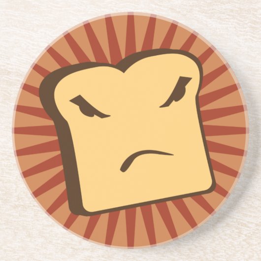 Angry Toast Zandsteen Onderzetter (Voorkant)