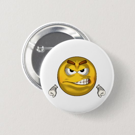 Angry - Toon Ronde Button 5,7 Cm (Voorkant /achterkant)