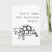 Angry Tortoise elke gelegenheid grappige hand teke Kaart (Voorkant)