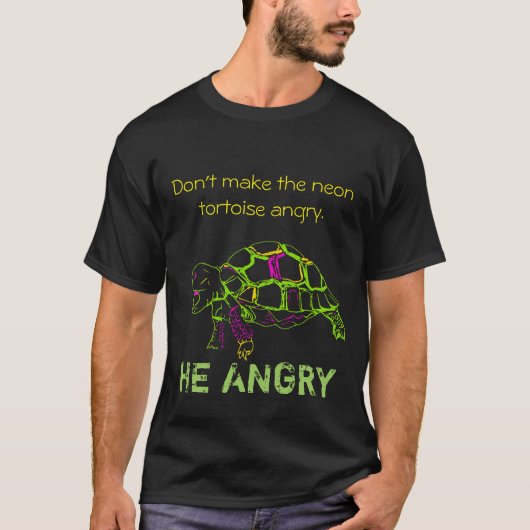 Angry Tortoise - neonversie T-shirt (Voorkant)