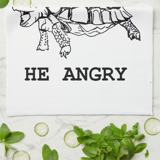 Angry Tortoise Theedoek (Gevouwen)