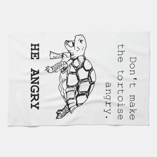 Angry Tortoise Theedoek (Horizontaal)