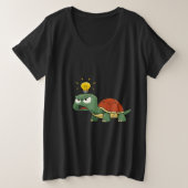 Angry Tortoise with Bright Idea Grote Maat T-shirt (Design voorkant)