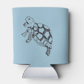 Angry Tortoise zwarte inkt tekening Blikjeskoeler (Achterkant)