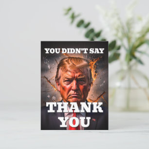 Angry Trump bedankt Briefkaart