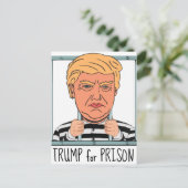 Angry Trump voor de gevangenis Briefkaart (Staand voorkant)