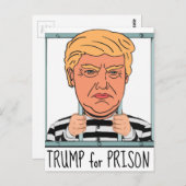 Angry Trump voor de gevangenis Briefkaart (Voorkant / Achterkant)