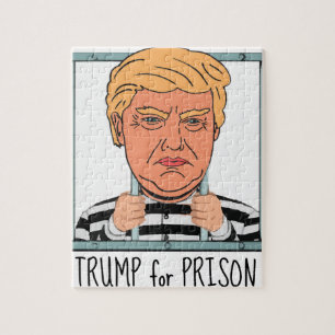 Angry Trump voor de gevangenis Legpuzzel