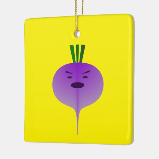 Angry Turnip van Kenneth Yoncich Keramisch Ornament (Links)