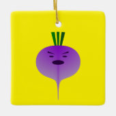 Angry Turnip van Kenneth Yoncich Keramisch Ornament (Voorkant)