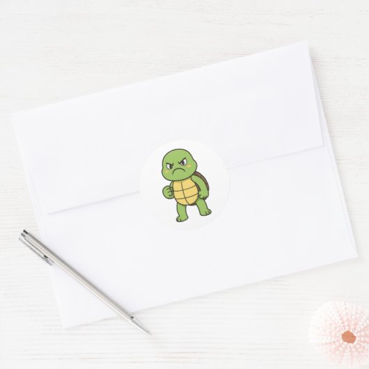 Angry Turtle Sticker (Envelop)