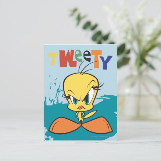 Angry Tweety Briefkaart (Staand voorkant)