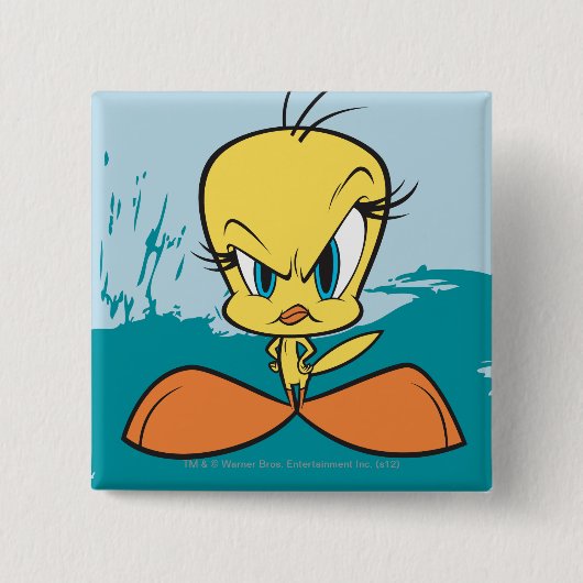 Angry TWEETY™ Vierkante Button 5,1 Cm (Voorkant)