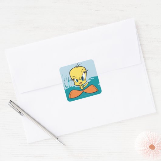 Angry TWEETY™ Vierkante Sticker (Envelop)