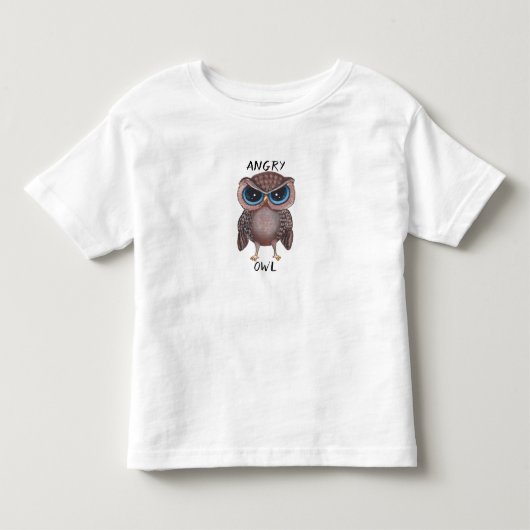 Angry Uil Painting door Silver Leaf Kinder Shirts (Voorkant)