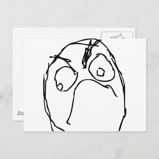 Angry Unhappy Meme Face Briefkaart (Voorkant / Achterkant)