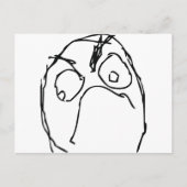 Angry Unhappy Meme Face Briefkaart (Voorkant)
