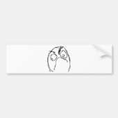 Angry Unhappy Meme Face Bumpersticker (Voorkant)