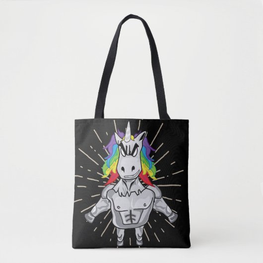Angry Unicorn Canvas tas (Voorkant)