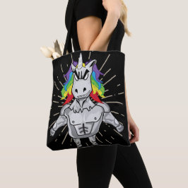 Angry Unicorn Canvas tas