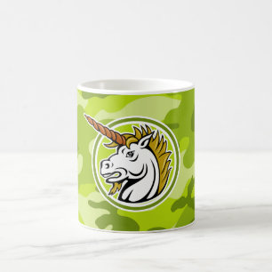 Angry Unicorn; heldere groene camo , camouflagewas Koffiemok