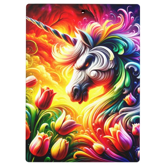 Angry Unicorn Klembord (Achterkant)