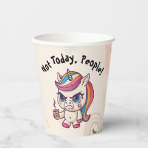 Angry Unicorn Paper Cup