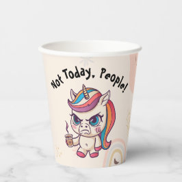 Angry Unicorn Paper Cup Papieren Bekers