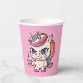 Angry Unicorn Paper Cup Papieren Bekers