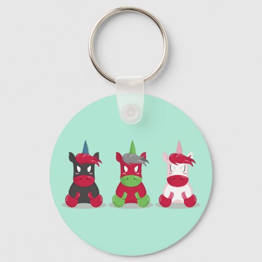 Angry Unicorns Sleutelhanger (Voorkant)
