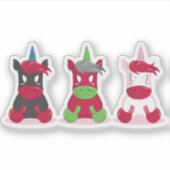 Angry Unicorns Sticker (Voorkant)