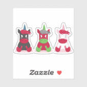 Angry Unicorns Sticker (Vel)