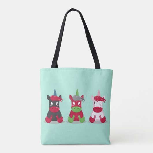 Angry Unicorns Tote Bag (Achterkant)
