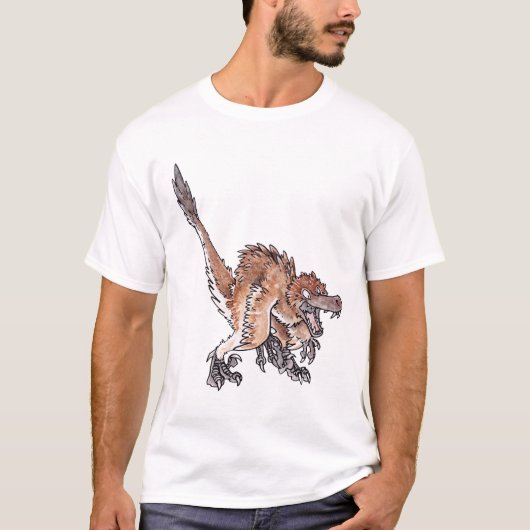 Angry Velociraptor T-shirt (Voorkant)